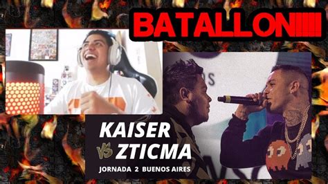 BATALLON KAISER VS ZTICMA REACCION YouTube