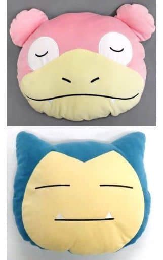 駿河屋 全2種セット ふわむにでっかいフェイスクッション～ヤドン・カビゴン～ 「ポケットモンスター」（クッション・抱き枕・本体）