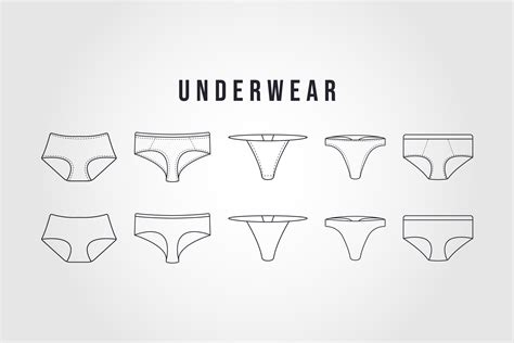 Set Of Vector Underwear Icon Logo Line Graphic By Prasthf · Creative Fabrica