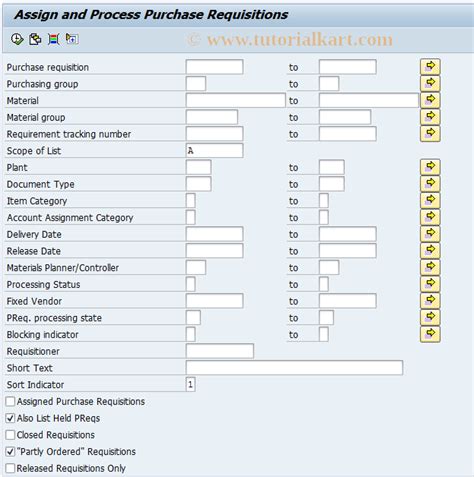 ME57 SAP Tcode Assign And Process Requisitions