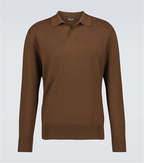 Popular Designer Brown Loro Piana Polos Editorialist