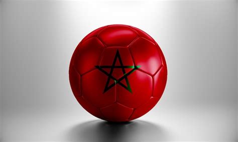 Premium Photo D Soccer Ball With Morocco Country Flag Football Ball