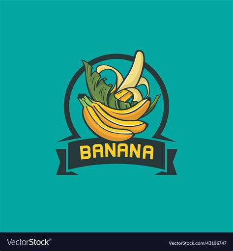 Banana Logo Badge Royalty Free Vector Image Vectorstock