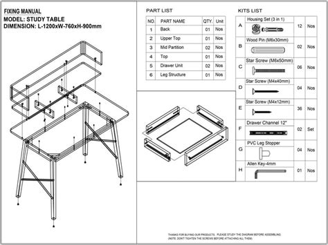 Assembly Instructions Or Production Manual Of Furniture For