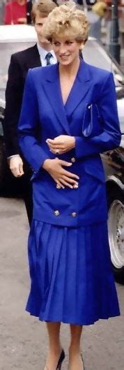 Electric Blue Jacket With Pleated Skirt Princess Diana Diana Lady