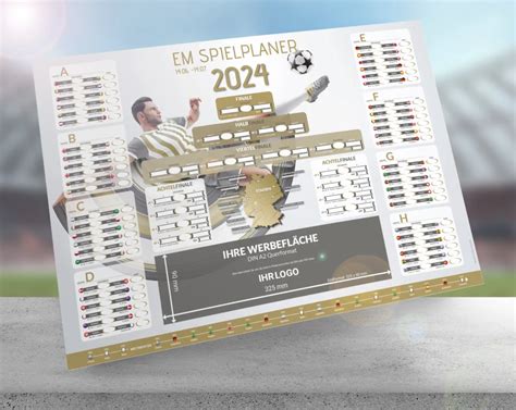 Fussball Spielplaner Wandplaner A Quer Em White Edition Em