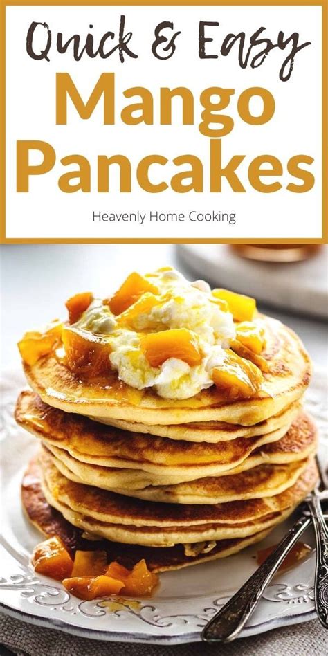 Pancakes Stacked On Top Of Each Other With Oranges And Cream In The Middle Text Overlay Reads