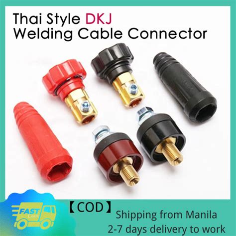 Welding Cable Connector Threaded Plug And Socket Set Dkj 50 70 35 50 10 25 Lazada Ph