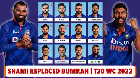 T20 World Cup 2022 Jasprit Bumrah Replacement Announced Mohammad