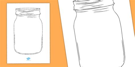 Empty Jar Template Primary Resources Twinkl