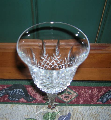 Vintage Bohemia Crystal Wine Glasses Marquis Pattern Circa Etsy