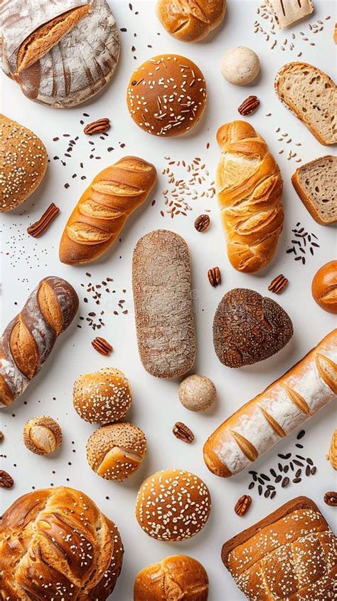 Delicious Assortment Of Freshly Baked Bread Different Types Of Bread