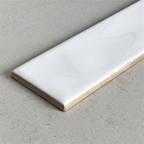 Wave White Gloss Subway Tiles 75x300 The Tile Collective