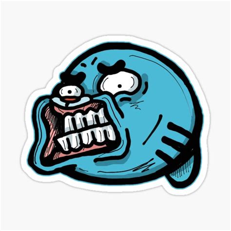 "Gumball Watterson from The Amazing World of Gumball™ with a Funny Awkward Smile" Sticker for ...