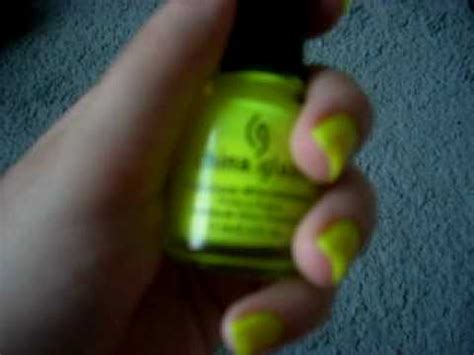 China Glaze Yellow Polka Dot Bikini Review YouTube