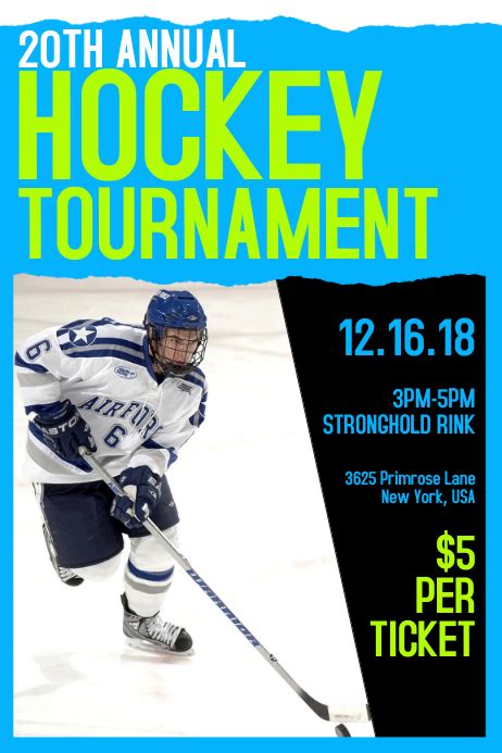 Hockey Tournament Poster Template Postermywall