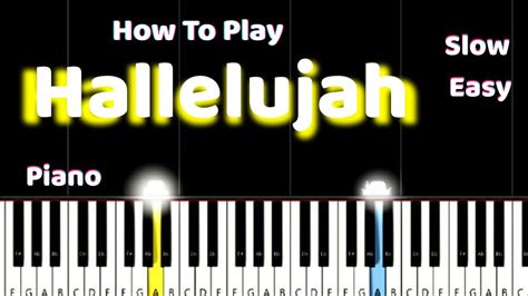 Hallelujah Leonard Cohen Easy Piano Tutorial Slow Youtube