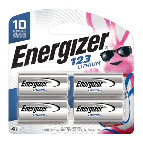 Energizer 123 Batteries 3v Cr 123a Lithium Photo Batteries 4 Pack