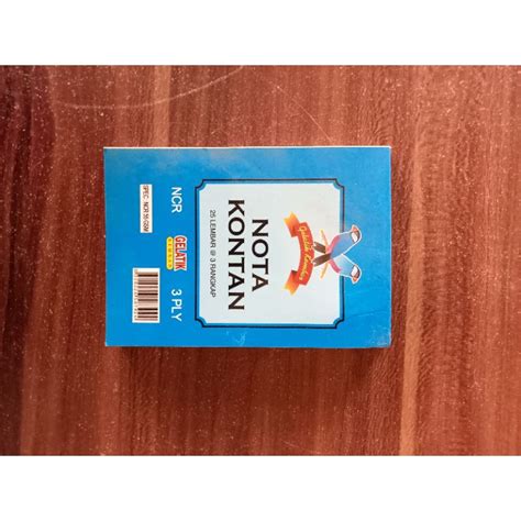 Jual Buku Nota Kontan Kecil Gelatik 3ply Shopee Indonesia