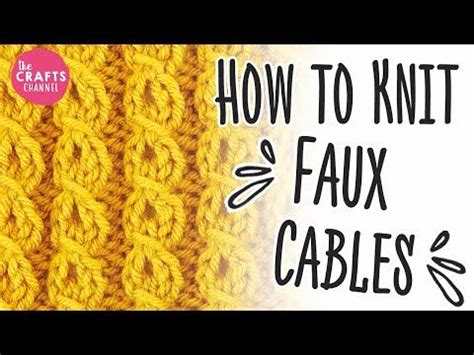 (197) How to Knit - Faux Cables - YouTube | Knitting, Faux, Cables