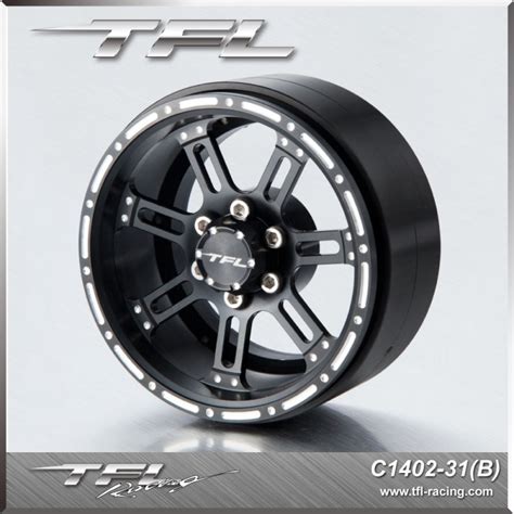 TFL 2.2 Inch CNC Aluminum Alloy 7-spoked Beadlock Wheels designB for RC Car