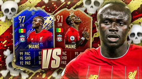 Fifa 20 Mane 97 Toty Vs Mane 91 Red Card Squad Builder Battle Rip ☠️