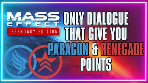 Morality Guide Paragon And Renegade Points Part I Mass Effect