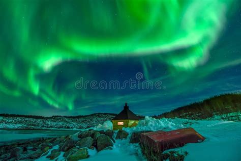 Aurora Borealis in Lofoten Archipelago, Norway in the Winter Time Stock ...