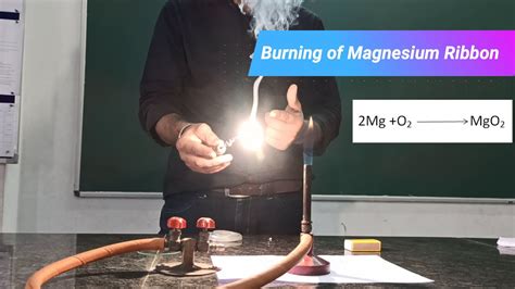 Burning Of Magnesium Ribbon Youtube