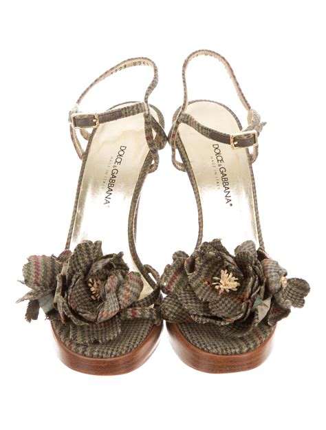 Dolce Gabbana Floral Sandals Shoes DAG45347 The RealReal