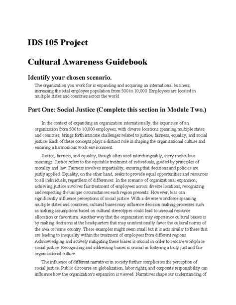 Ids Project Final Ids Project Cultural Awareness Guidebook