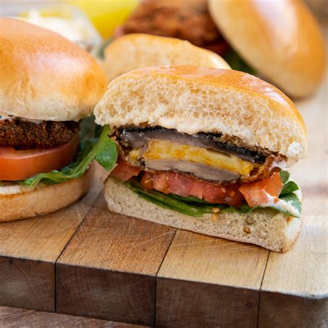 Fried Portobello Mushroom Burger • Turano Baking Co