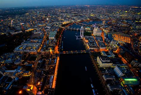 Foto de fondo de pantalla simple Londres De Noche Fotografía Aérea