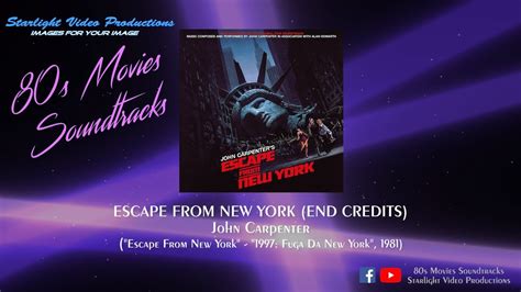 Escape From New York End Credits John Carpenter Escape From New York 1981 Youtube