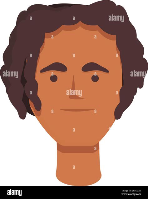 Dreadlocks Icon Cartoon Vector African Man Afro Boy Stock Vector