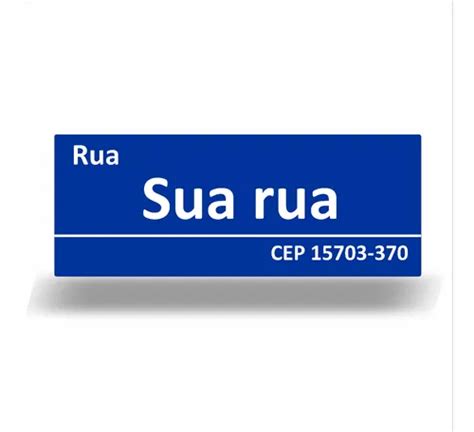 Placa Nome De Rua Avenida Logradouro X Cm Uv