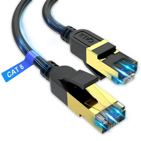 Cat8 Ethernet Cable 6ft 40gbps 26awg Gold Plated Rj45 Indooroutdoor Gaming Xbox Ps4