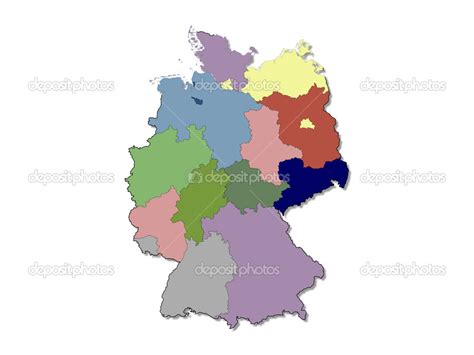 Regions map of Germany — Stock Photo © boggy22 #23125594