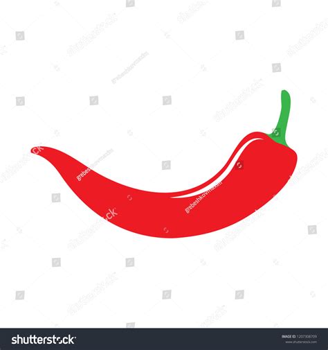 Red Hot Chili Pepper Icon Vector Stock Vector Royalty Free 1207308709