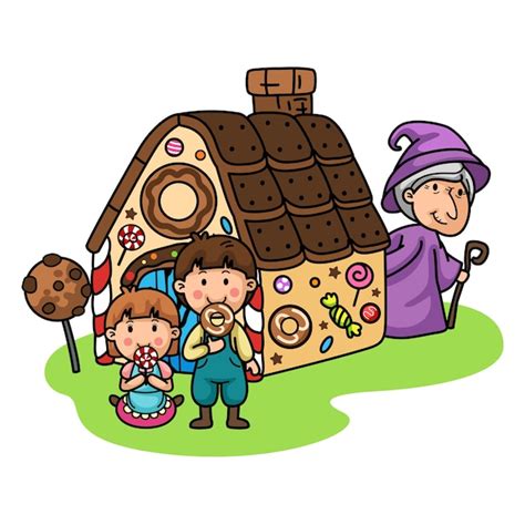 Premium Vector Fairy Tales Hansel And Gretel Illustration