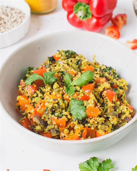 Warm Quinoa Salad Vegan Healthy Bloomingwithflavors