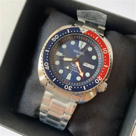 Seiko Prospex Srpa K Padi Turtle Automatic Dive Watch Srpa Pepsi