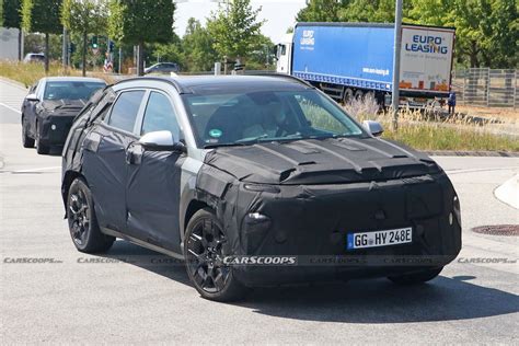 Hyundai Kona Electric Spotted During Testing Under Heavy