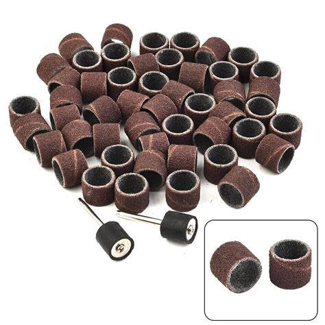 Premium 80 Grit Sanding Drum Bands Sleeves Set Of 100Pcs For Rotary