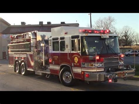 Lionville Fire Company Engine Responding To A Working House Fire