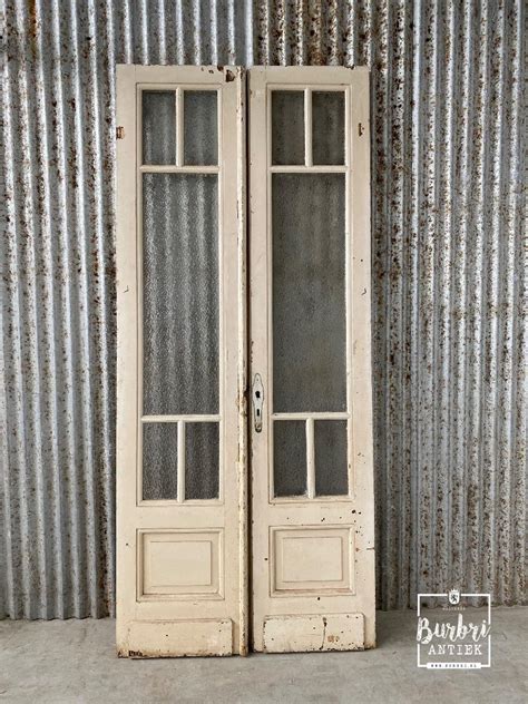 Antique Set Doors Antieke Set Deuren Met Glas Oude Bouwmaterialen