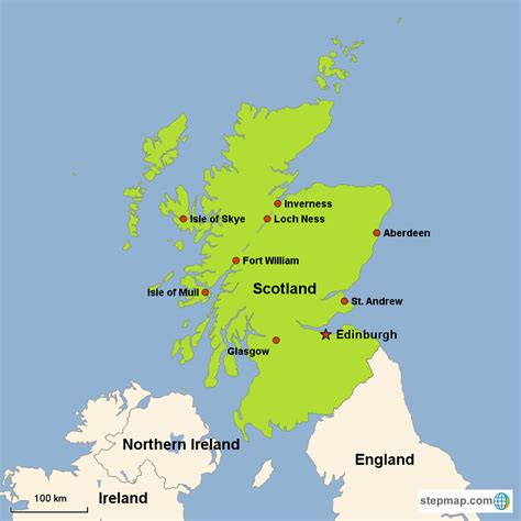 Map of Scotland in Europe | Scotland vacation, Scotland, Scotland map