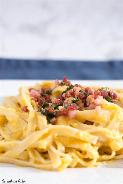 Butternut Squash Pasta Carbonara By The Redhead Baker