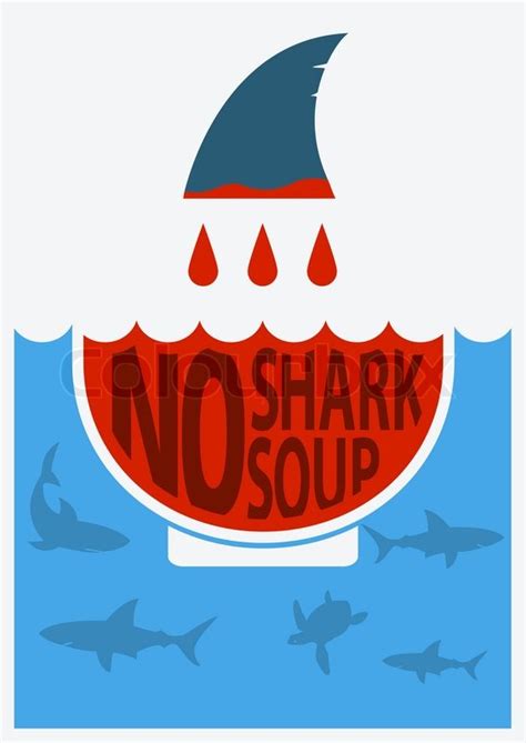 No shark finning.Vector color ... | Stock vector | Colourbox