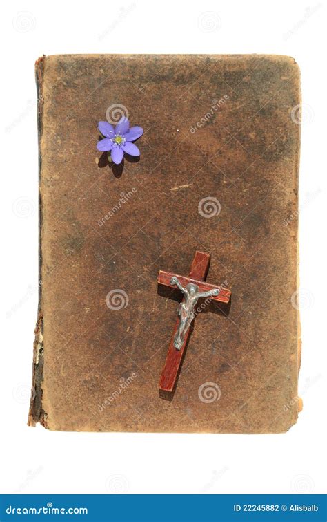 Isolated Old Bible Cover Stock Photo Image Of Crucifixion 22245882